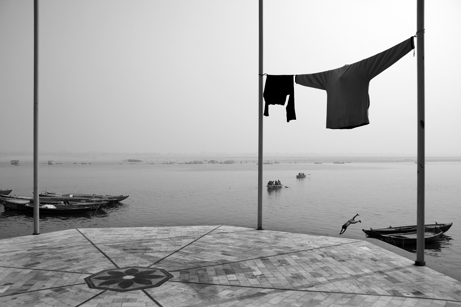 Swimming in the Ganga. Varanasi; Uttar Pradesh. 2013